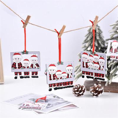 Christmas Tree Family Ornament Hanging Pendant Reindeer DIY Name Card For Holiday Decor Xmas Tree Pendant Crafts Gifts
