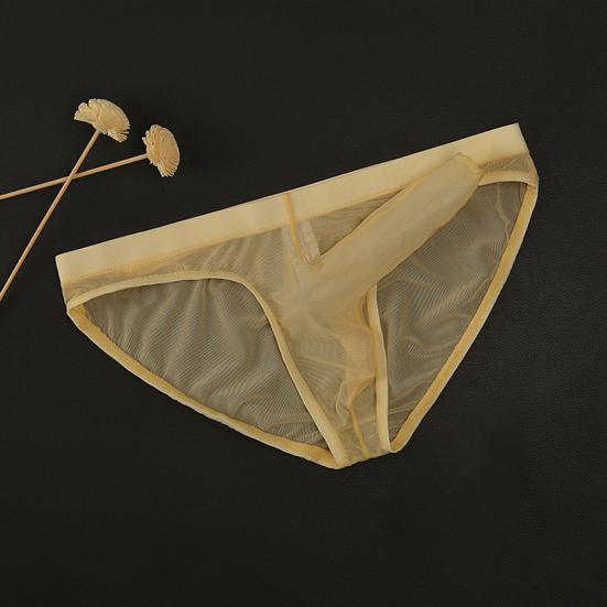 Hüfttiefer 3D Elefantennase Einfarbig Herren Slips Sexy Transparentes Netzgarn Unterhosen