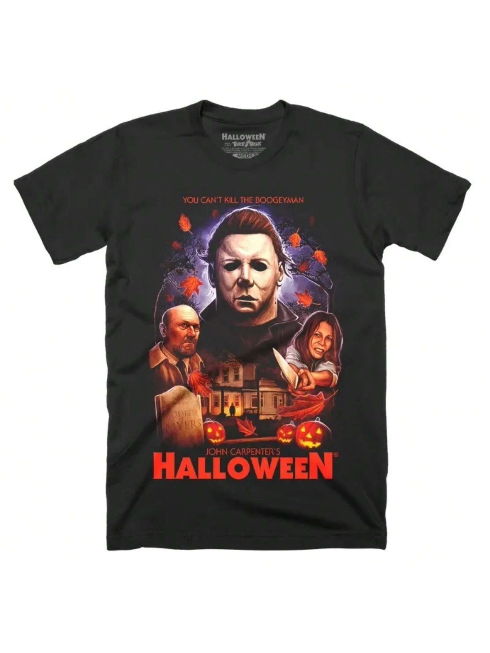 Halloween He s Gonna Get You Summer Round-Neck Wounisex s Top Graphic T-Shirt S разноцветный