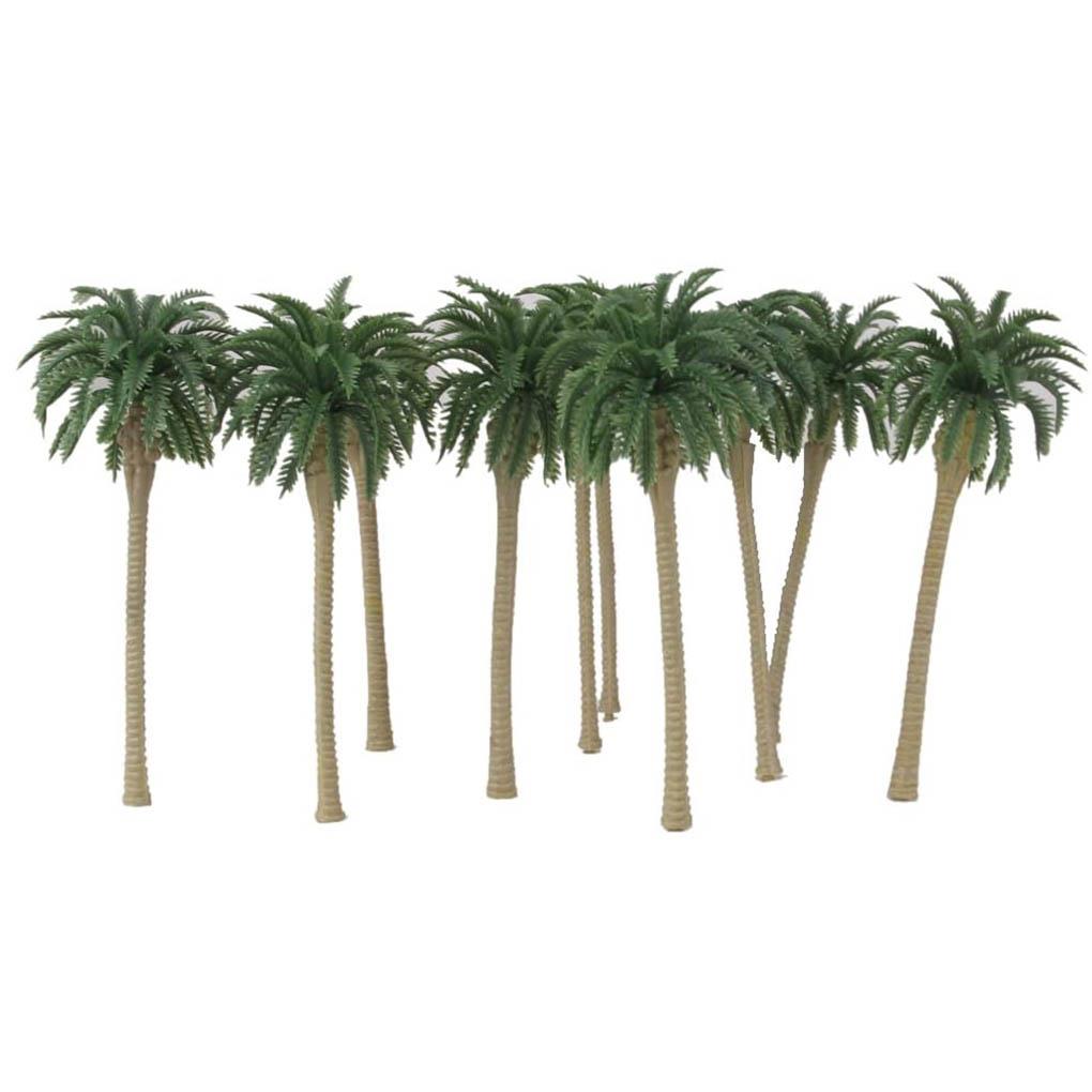 

10pcs Building Model Coconut Tree Home Reception Landscape Plastic Model Palm Tree DIY Accessories