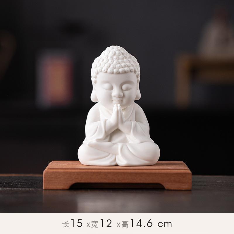 Zen Keramik Tathagata Buddha kleine Dekoration kreativer schöner Tee Buddha Teehaus Ornament Auto Haus Büro FENG SHUI Dekoration