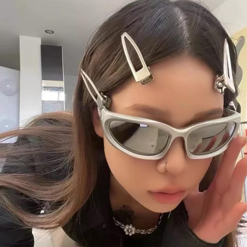 Punk Sunglasses Women Brand Designer Wrap Around Sun Glasses For Men UV400 Goggles Shades One Piece Fashion Eyewear