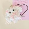 New Cartoon Rabbit Plush Doll Key Chain Bowknot Stuffed Plush Key Ring Lolita Rabbit Bag Pendant