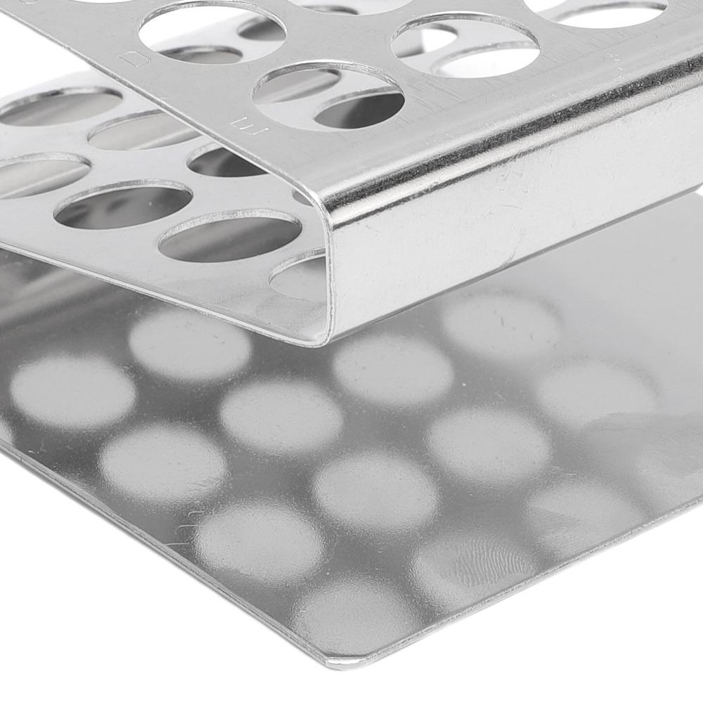 25 Holes 15/17mm Silver Z Shape Centrifuge Tube Rack 15ml Centrifuge Tube Rack Lab Sample Testing