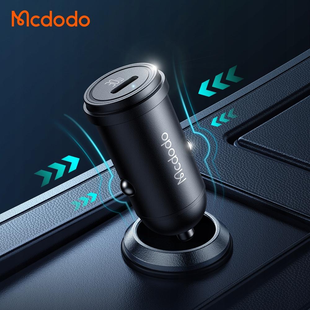 Mcdodo Fast Car Charger For Phone Usb-C Led + Usb-C Cable 1M