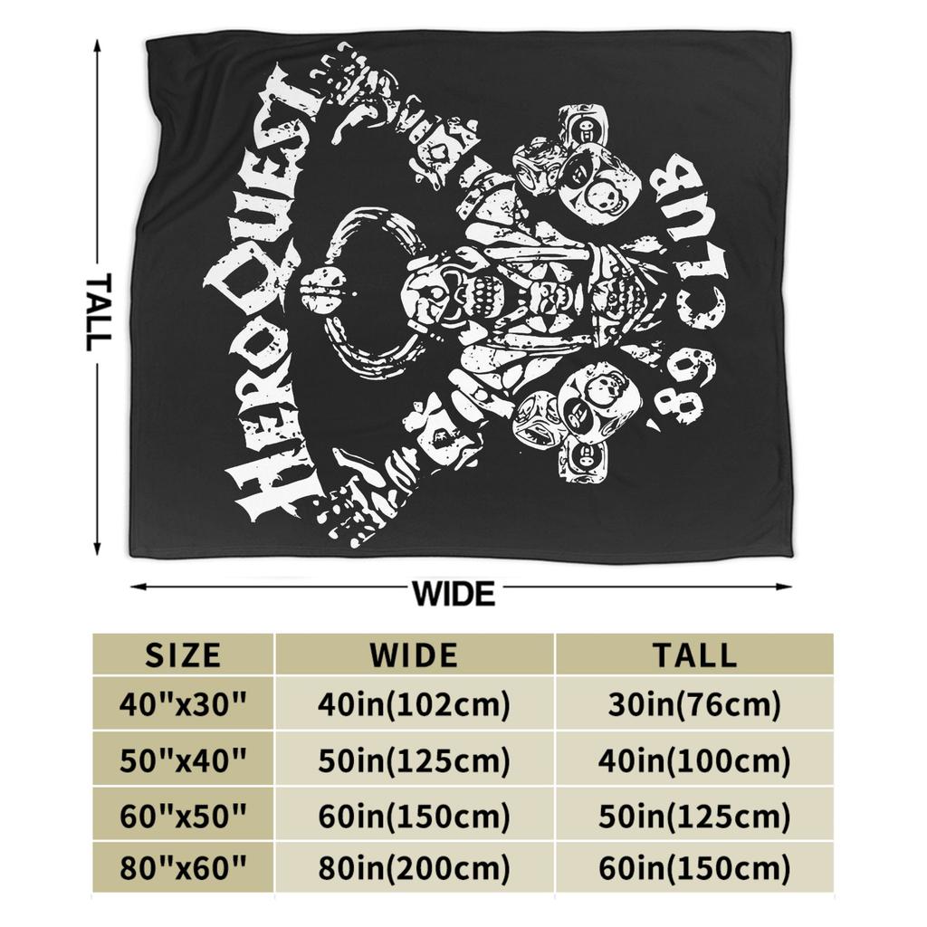 Heroquest Roleplay Game 90s RPG Knitted Blankets Flannel Gaming Warm Throw Blankets for Bedding Throws Quilt Portable