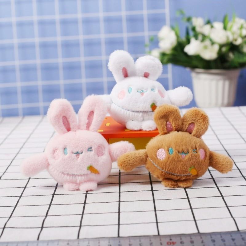Pendentif Lapin Mignon Poupée en Peluche Jouet Poupée Porte-Clés Suspendu pour Sac d'École Cadeau Poupée de Chiffon