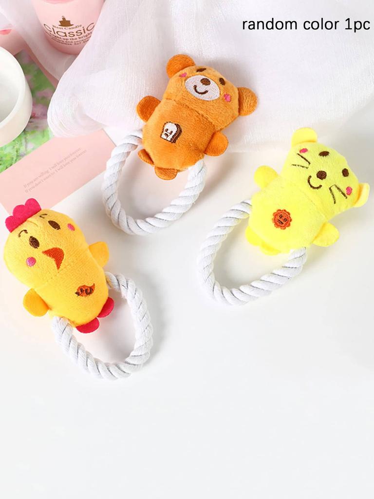 1pc-Pet Companion Plush Toys, Dog Interactive Toys Bite Toys - Random Colors