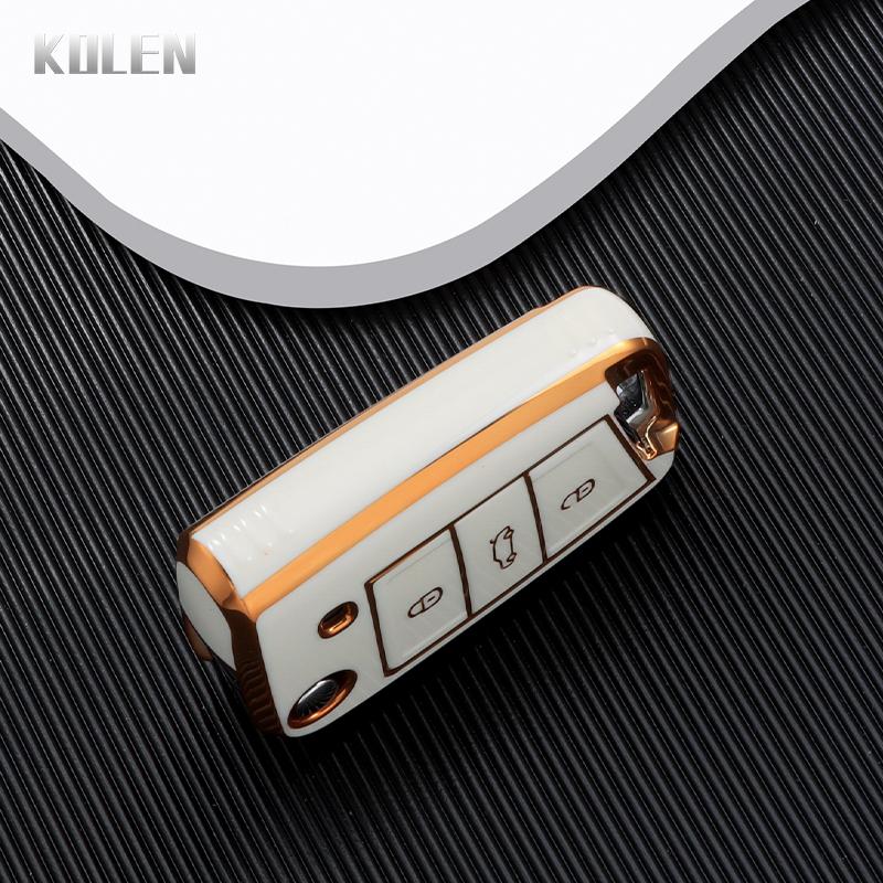 Fashion TPU Car Flip Key Case Cover Shell for VW Volkswagen Golf 7 MK7 Tiguan MK2 for Seat Ateca Leon FR 2 Ibiza Skoda Octavia