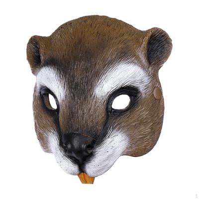Lebensechte Eichhörnchenmaske Tier Cosplay Halbgesichtsmaske Halloween-Party für die Bühne
