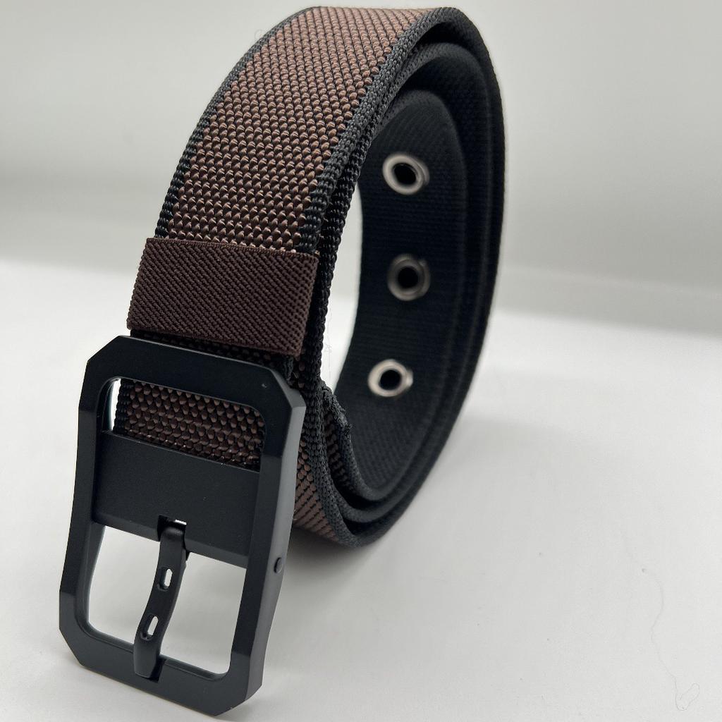 Needle Canvas Korean Denim Student Belt Quality Men'S High Quality Jeans Double Side Belt Buckle Casual