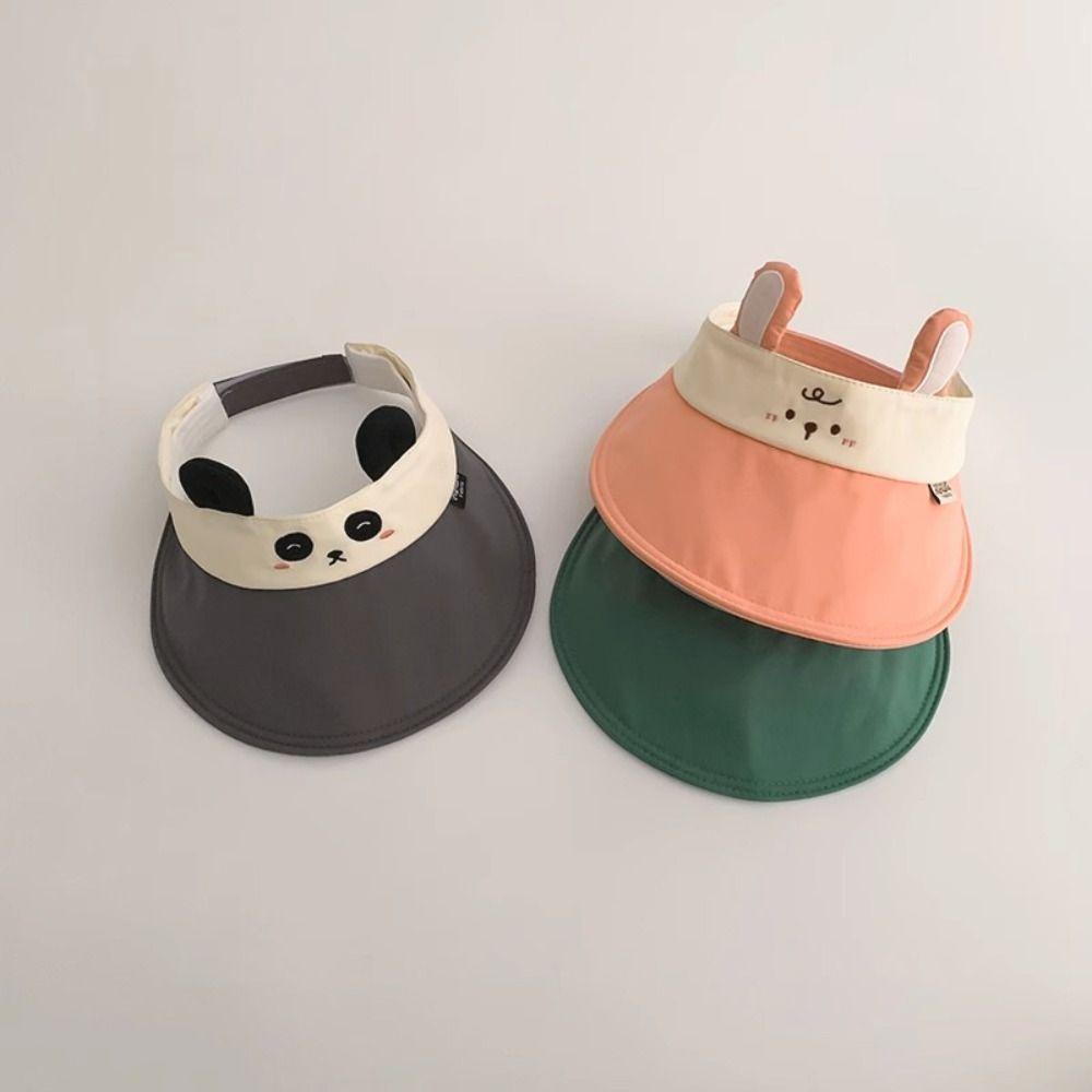 Soft Breathable Baby Sun Hat Korean Style Quick-dry Kids Empty Top Cap Animal Anti UV Children Sunshade Hat Travel