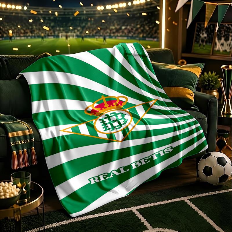 Football Betis Crest Design Blanket Lightweight Ideal Bedding Blanket Perfect for Travel, Camping, Living Rooms, Offices, Sofas, Fan Christmas gift