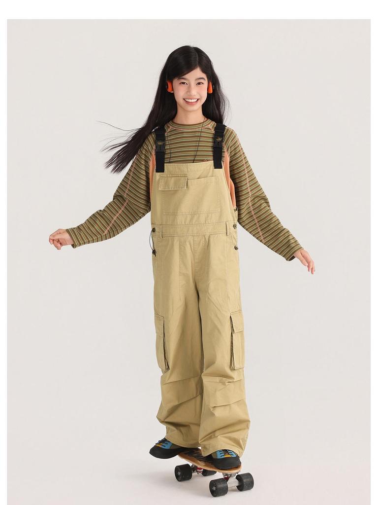 Atmungsaktiver Overall aus reiner Baumwolle von Tao Town für Mädchen – modisch und locker geschnitten, ideal für Schülerinnen der Mittelstufe, perfekt für Frühling und Herbst.