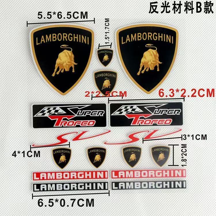 1pcs Car Emblems 3D Creative Stickers Waterproof Dirt-proof Sticker For Lamborghini Urus Huracan Aventador Premium Accessories