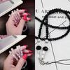 Bling Neck Crystal Beads Lanyard Strap Phone Key Holder Name ID Badge HOT