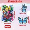 40 Packs Butterfly Push P, Butterfly Thumb Tacks Decorative Thumb Tacks Colorful Cute Push P for Photo Wall Cork Board Bulletin Board Home Office