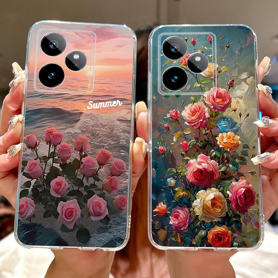 For Realme GT7 5G Case RMX5061 New Luxury Painted Cover Soft Slim Phone Case For Realme GT 7 Pro GT7 T RealmeGT 7T Fundas Bumper