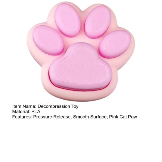 Baizihuahu Cute Cat Paw Fidget Toy, Stress Relief Clicker Button, Soft Palm Sized Decompression Gadget for Office Desk
