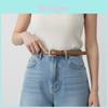 Cross Mirror Womens Leather Belt With Pin Buckle For Casual And Office Wear