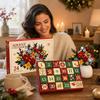 Christmas Countdown Advent Calendar with Preserved Flower Building for Holiday