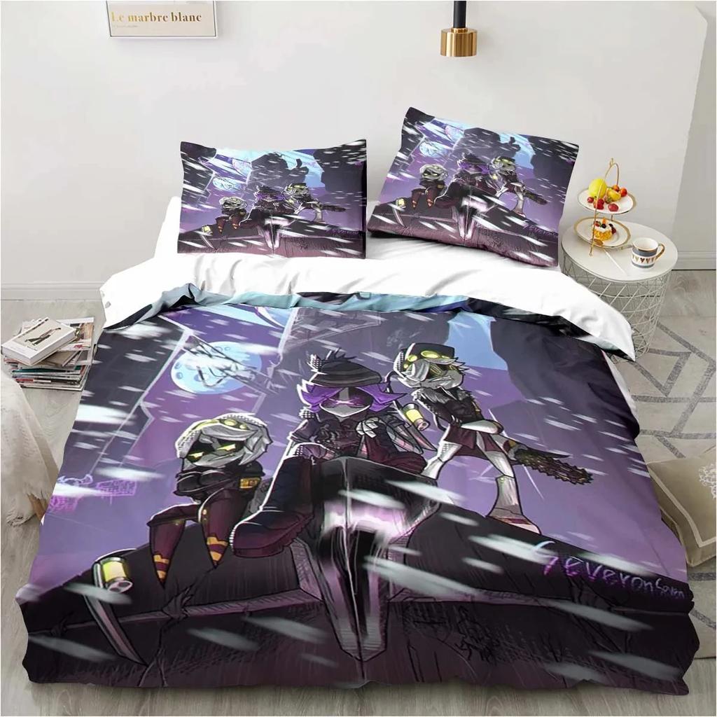 Murder Drones Cartoon Bedding Set Fans Gifts Duvet Cover Set for Kids Adults King Queen Twin Size Boys Girls Bedroom Decor