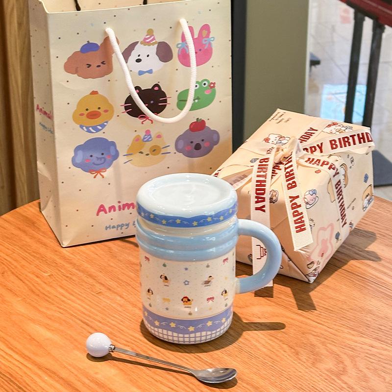 Narozeninové dárky pro spolužáky, učitele, vysoce hodnotné keramické hrnky s koťátkem, šálky na kávu a vodu a dárky