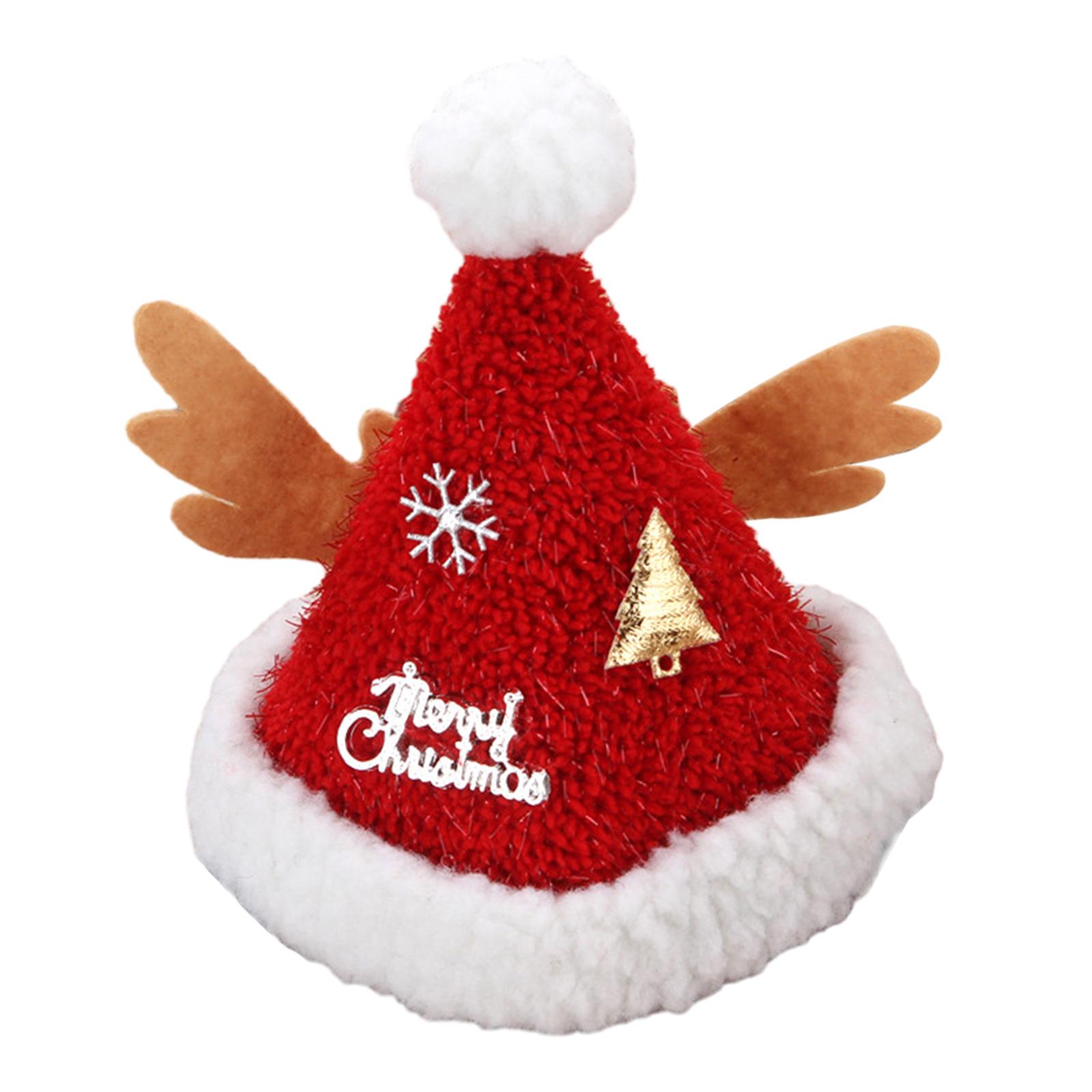 

Christmas Hat Hairpin Girls Plush Soft Barrettes Xmas Hat Clips for Holidays Costume Props Festivals Party Supplies Masquerade