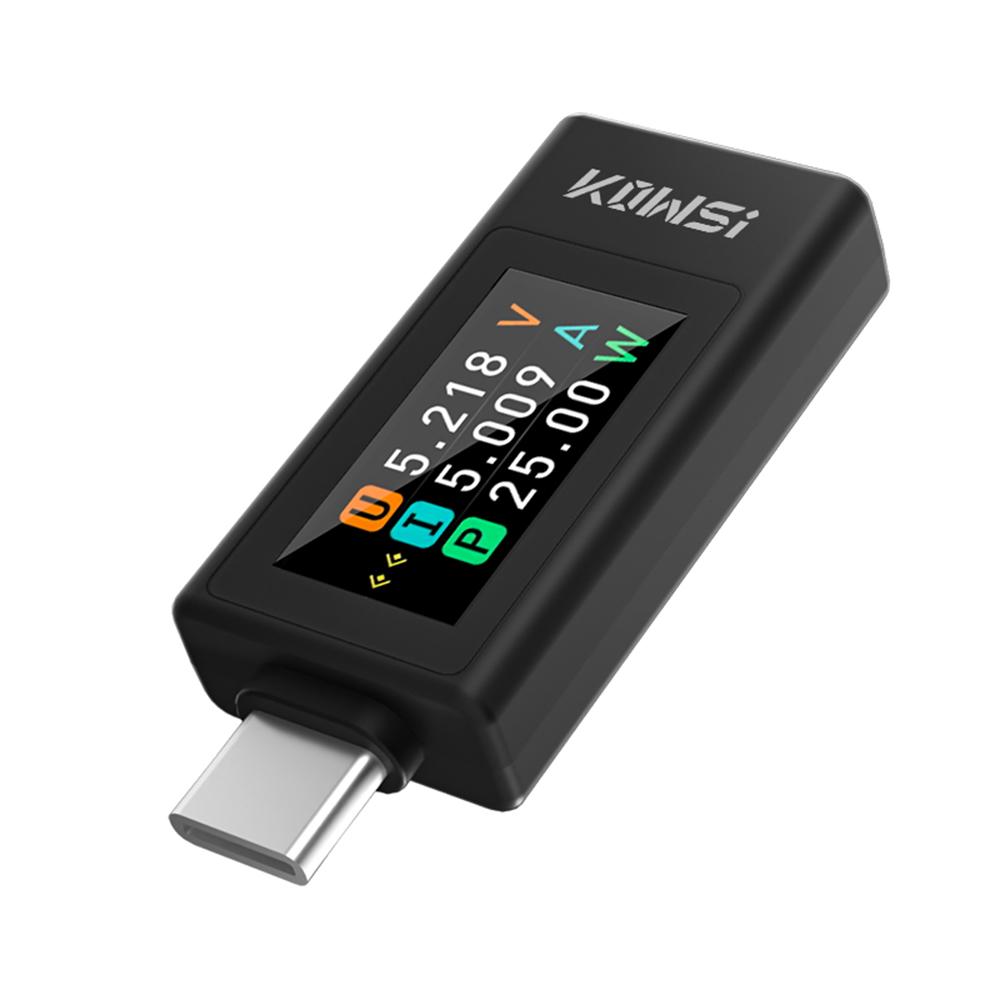 

KWS-1902L DC 4-30V 0-8A Voltmeter Ammeter Power Meter 240W Multifunction Tester 0.96 TFT Display Type C Interface чорний