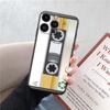 Módní, vtipná, měkká pouzdra na telefon s retro vzorem pro iPhone 15 Pro 6 14 XS 13 Max XR 12 Mini 7 Plus X SE 8 11 TPU nárazuvzdorný černý kryt