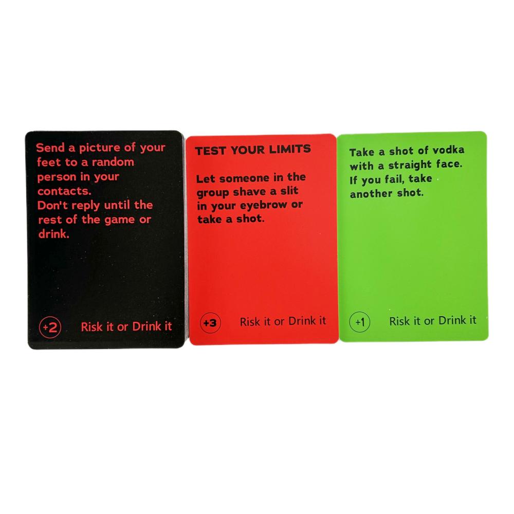 Risk It Or Drink It Fun Party Game For College Card Game Drinking Board Deck Pregame Night Hilarious Dares Couple Connect