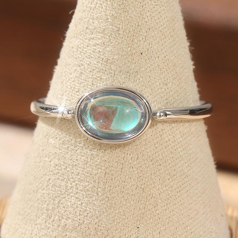 Inele din Cupru Vechi cu Pietre de Lună Încrustate Manual, Inel Minimalist pentru Femei, Inel Stil Boem, Inel Cadou pentru Petrecere