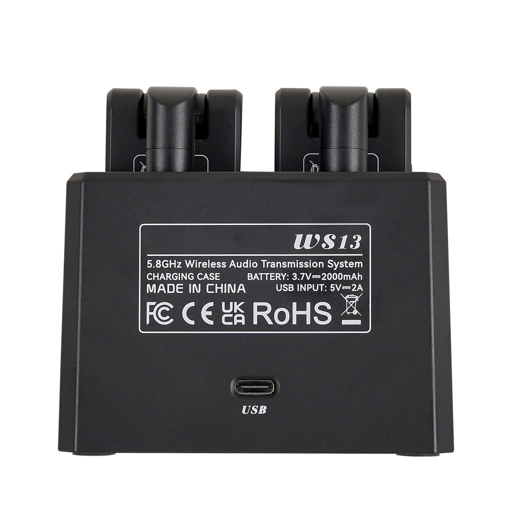 5.8GHz Wireless Sound Transmission System Rechargeable Guitar Bass Wireless Receivers 3 Milliseconds Low Latency with