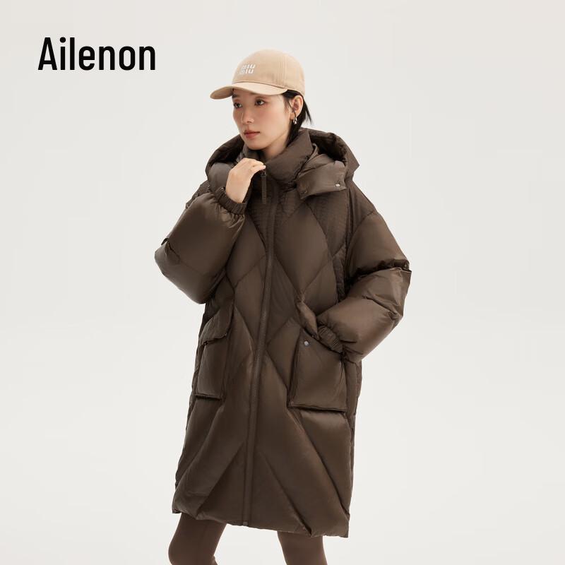 Ailaiyi Women's Long Puffy Down Jacket with Detachable Hood