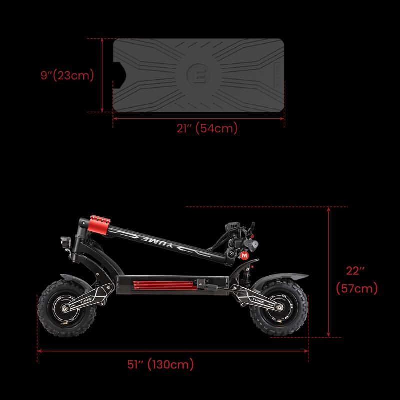 YUME Raptor Electric Scooter 6000W Dual Motors 60V eScooter 11 Inch Tires Max Speed 80KM/H Max Range 96KM NFC Electric Scooter