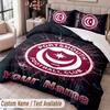 Portsmouth FC Printed Bedding Set Custom Name Text 1 Duvet Cover 2 Pillowcases For Bedroom