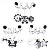 Aipinqi Black & White Animal Baby Car Crib Toy with Bells