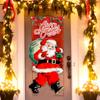 Christmas Door Curtain Flag Outdoor Gift Background Decoration