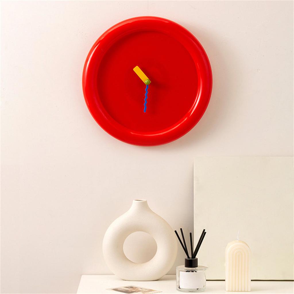 Decorative Bubble Clock with Creamy Aesthetic for Living Room Bedroom or Office Quiet Movement Wall Table Clock Decors