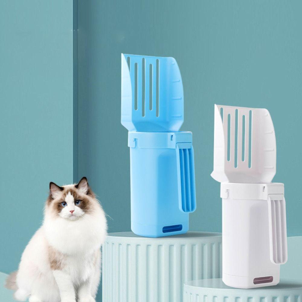 Built-in Trash Cat Litter Scoop Detachable Cat Litter Box Cleaning Tool Cat Litter Box