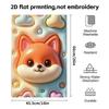Cute Fox Head Bubble Print Towel, Soft Absorbent Hand Towel, Cloud Star Heart Decor Children Bath Towel