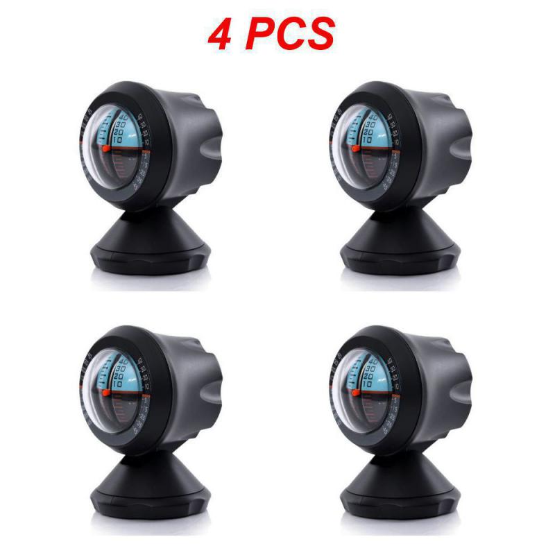 1~8PCS Car Compass Inclinometer Angle Vehicle Declinometer Gradient Auto Slope Meter Level High-Precision Gauge Accessory
