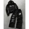 Cooler Herren Freizeitpullover, Frühling und Herbst Langarm Sportbekleidungsset, Outdoor Alltagsset, Lässiger Klassischer Streetstyle Persönlichkeit