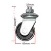 Generic Floor Jack Caster Wheels Professional Spare Parts Metal Accessories Horizontal Jack Casters for 4 Ton Floor Jack