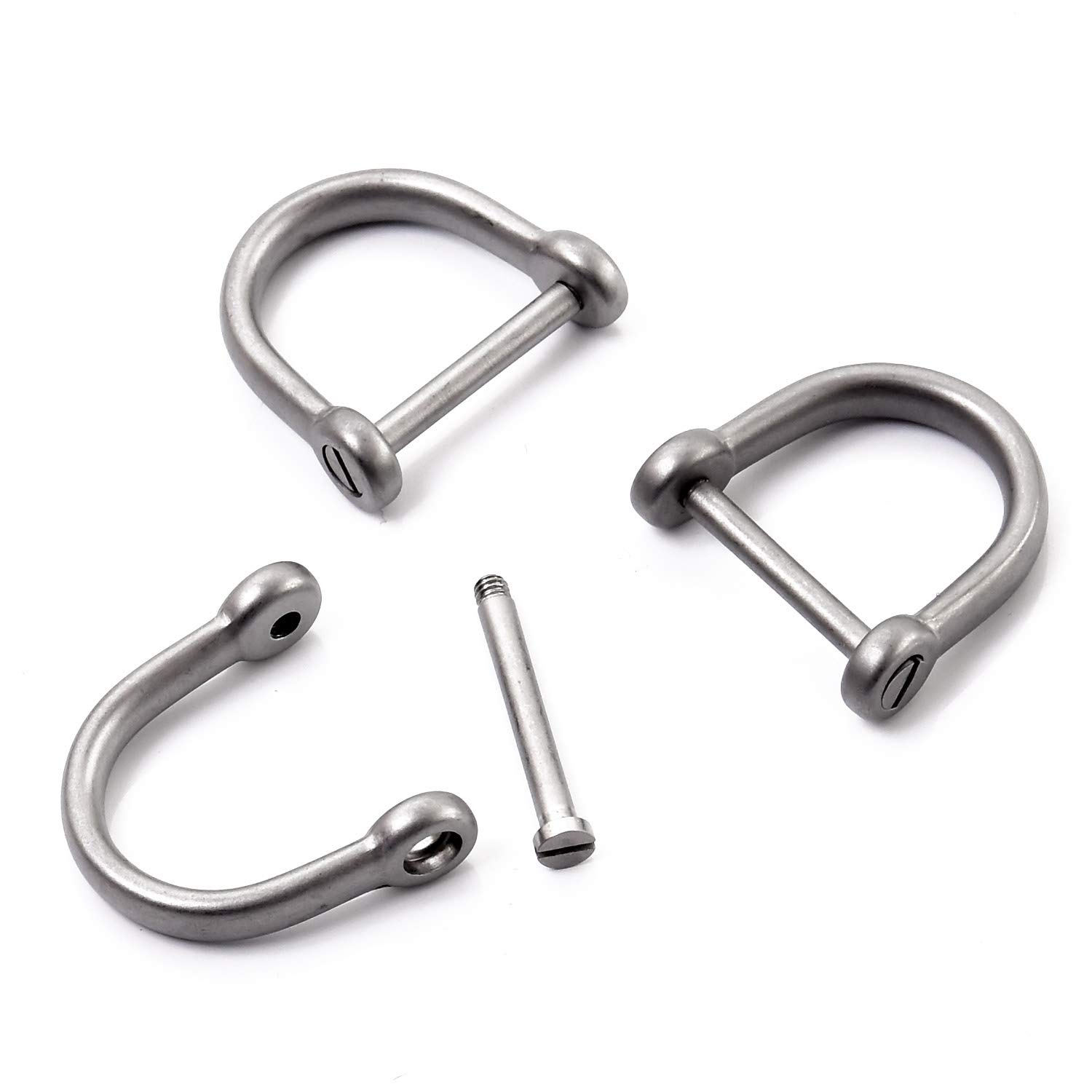 

Пстиль. Брелок для ключей D-образное кольцо, внешний диаметр 24 мм, набор из 3 шт. PST-072 (Матовое серебро)