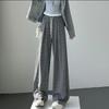 Autumn Horizontal Stripe Wide-Leg Women's High-Waist Casual Pants
