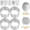 2/3/4Pcs Stainless Steel Round Cake Ring Mold Set Cake Decoration Tools Cupcake Mousse Pastry Baking Mould Tools Cooking Rings
