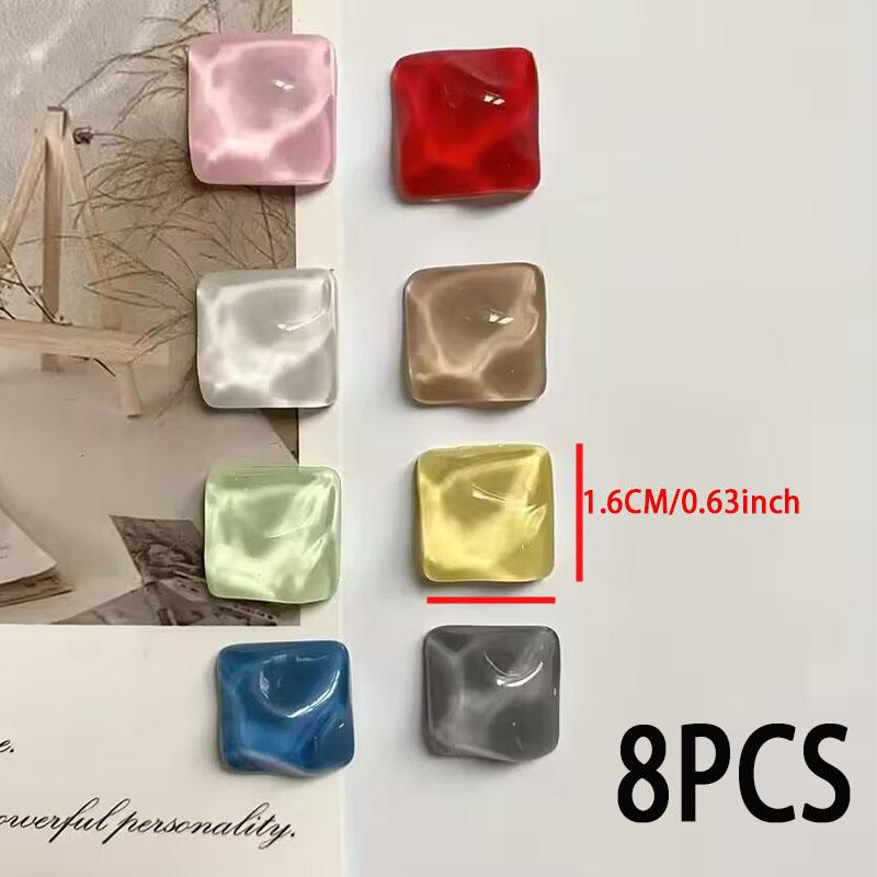 

8 PCS/SET Lovely Irregular Polygon Magnetic Refrigerator Magnets Colorful Magnetic Stickers Photo Whiteboard Message Decorative