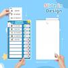 Upgraded Slider Morning/Bedtime Routine Chart for Kids Toddlers - Magnetic Kids Chore Chart for 2 Kids, Dry Erase Chore Chart for Kids, Visual