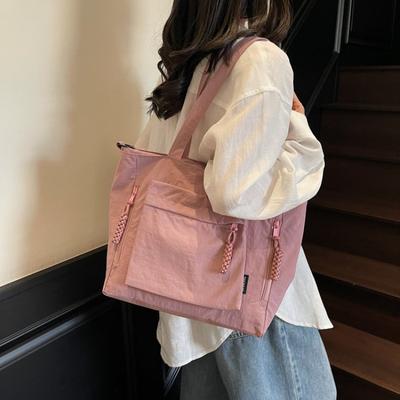 Geantă Tote Casual din Pânză Modă Femei Stil Nou Trendy Versatilă Capacitate Mare Geantă de Sub Braț Geantă de Umăr pentru Navetă